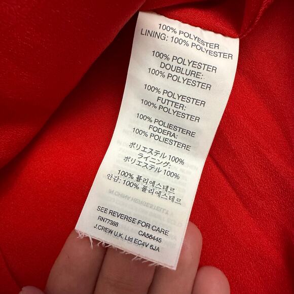 J.Crew Red Flounce Mini Skirt Women’s Size 2 Fit & Flare A-Line Hem - Picture 7 of 9